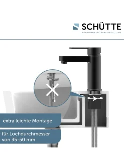 ELEPHANT Waschtischarmatur, Schwarz matt