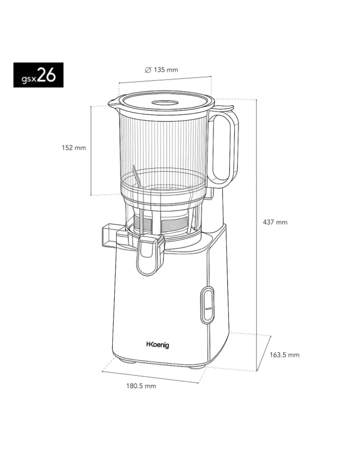 Entsafter GSX26 in Schwarz