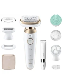 Epilierer "Silk-épil 9-481 3D SkinSpa" in Weiß/ Gold