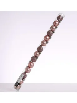 14er Set Baumkugeln bruchfest glänzend matt D: 3cm in rosa