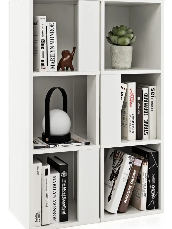 2er Set Bücherregal in Weiß