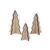 3er Set: Dekofiguren "Tannenbäume" in Hellbraun