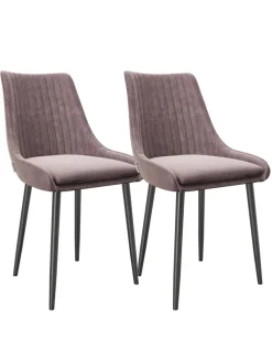 2er Set Esszimmerstuhl "SAMANTHA" in Rose Quartz - (B)51 x (H)84 x (T)55 cm