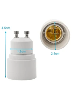 4er Set Lampenadapter E27 auf G9 in WEISS