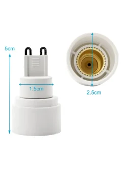 4er Set Lampenadapter E40 auf E27 in WEISS