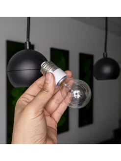 4er Set Lampenadapter GU10 auf E14 in WEISS