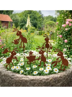 5er Set Metall in Rost