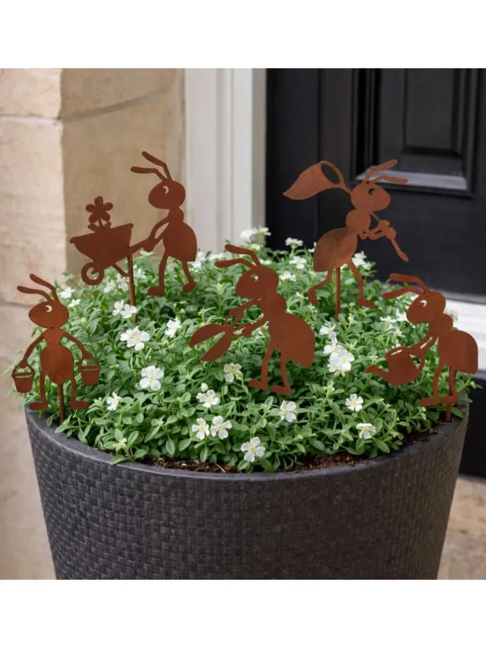 5er Set Metall in Rost