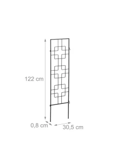 3er Set Rankgitter in Schwarz - (H)122 cm