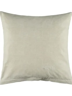 2er- Set: Renforcé-Kissenhüllen "E-Harp" in Grau