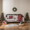 2er Set Weihnachtsbaum mit Weihnachtsgirlande Weihnachtskranz in Grün