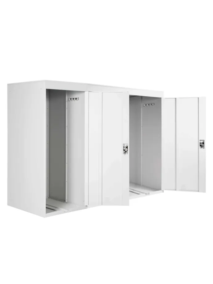 3er-Fahrradgarage H66, Hellgrau