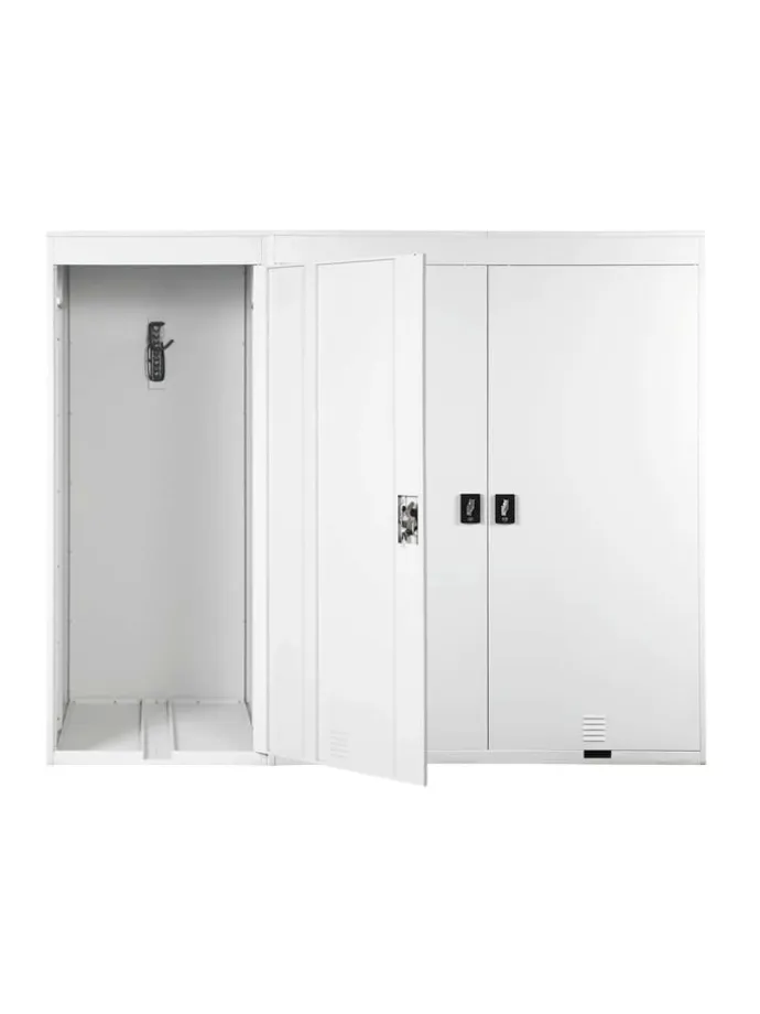 3er-Fahrradgarage H66, Hellgrau