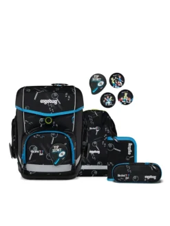 ergobag cubo Schulranzen-Set Drei Fragezeichen Kids Bärdektiv