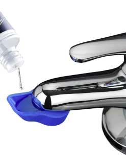 2er-Set: Anti-Kalk-Caps in Blau - (B)5,7 x (H)3,5 x (T)1,5 cm