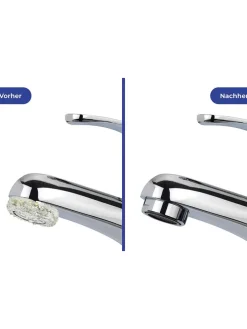 2er-Set: Anti-Kalk-Caps in Blau - (B)5,7 x (H)3,5 x (T)1,5 cm