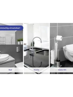 2er-Set: Anti-Kalk-Caps in Blau - (B)5,7 x (H)3,5 x (T)1,5 cm