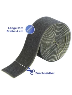 2er-Set: Antirutsch-Teppichbänder in Grau - (L)200 x (B)4 cm