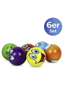 6er-Set: Anti-Stress-Bälle in Bunt - Ø 6 cm