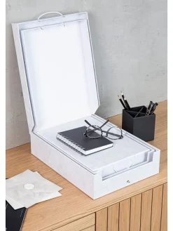 3er-Set: Aufbewahrungsboxen "Bessie" in Hellgrau