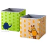 2er-Set: Aufbewahrungsboxen "Maus" in Grün/ Orange - (B)33 x (H)33 x (T)33 cm