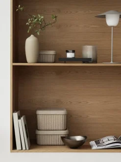 2er-Set: Aufbewahrungsboxen "Redo" in Beige - (B)30 x (H)20 cm