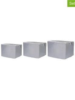 3er-Set: Aufbewahrungsboxen in Grau