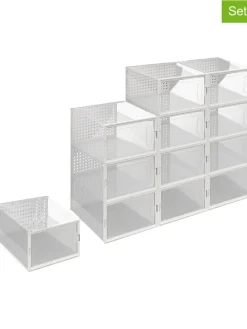 12er-Set: Aufbewahrungskisten in Weiß - (B)32,5 x (H)14,5 x (T)23,5 cm