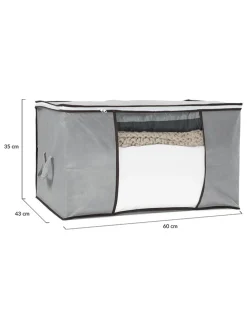 3er-Set: Aufbewahrungskorb in Grau - (B)60 x (H)35 x (T)43 cm