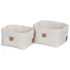 2er-Set: Aufbewahrungskörbe in Creme