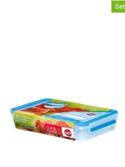 2er-Set: Aufschnittboxen "Clip and Close" in blau - 1,65 l