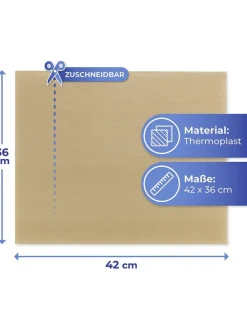 4er-Set: Backfolien-Zuschnitte in Hellbraun