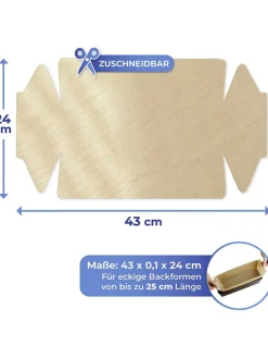 4er-Set: Backfolien-Zuschnitte in Hellbraun