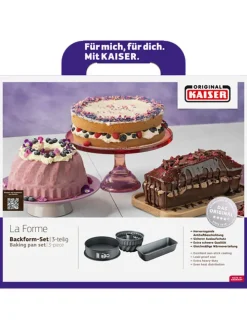 3er-Set: Backformen "La Forme" in Anthrazit