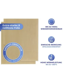 2er-Set: Backmatten in Beige - (L)36 x (B)42 cm