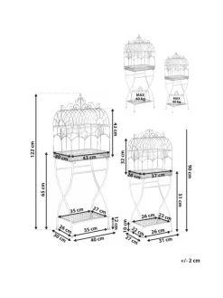2er-Set Badezimmerregal SICILY in Schwarz