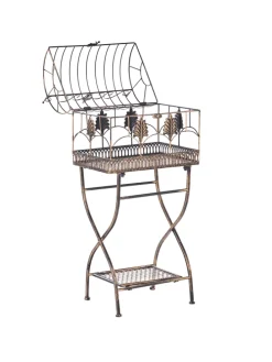 2er-Set Badezimmerregal SICILY in Schwarz