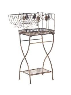 2er-Set Badezimmerregal SICILY in Schwarz