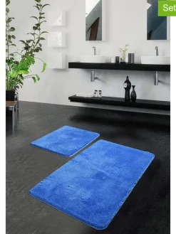 2er-Set: Badvorleger "Havai" in Blau