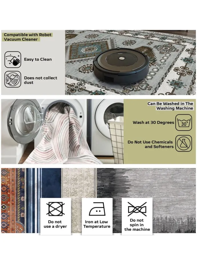 2er-Set: Badvorleger in Beige/ Grau/ Weiß