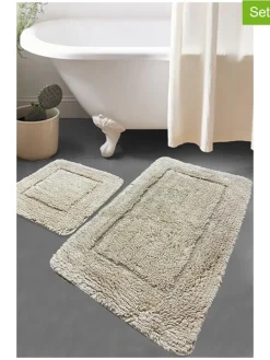 2er-Set: Badvorleger in Beige