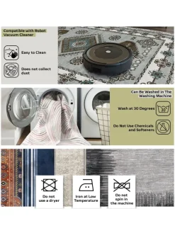 2er-Set: Badvorleger in Grün/ Beige