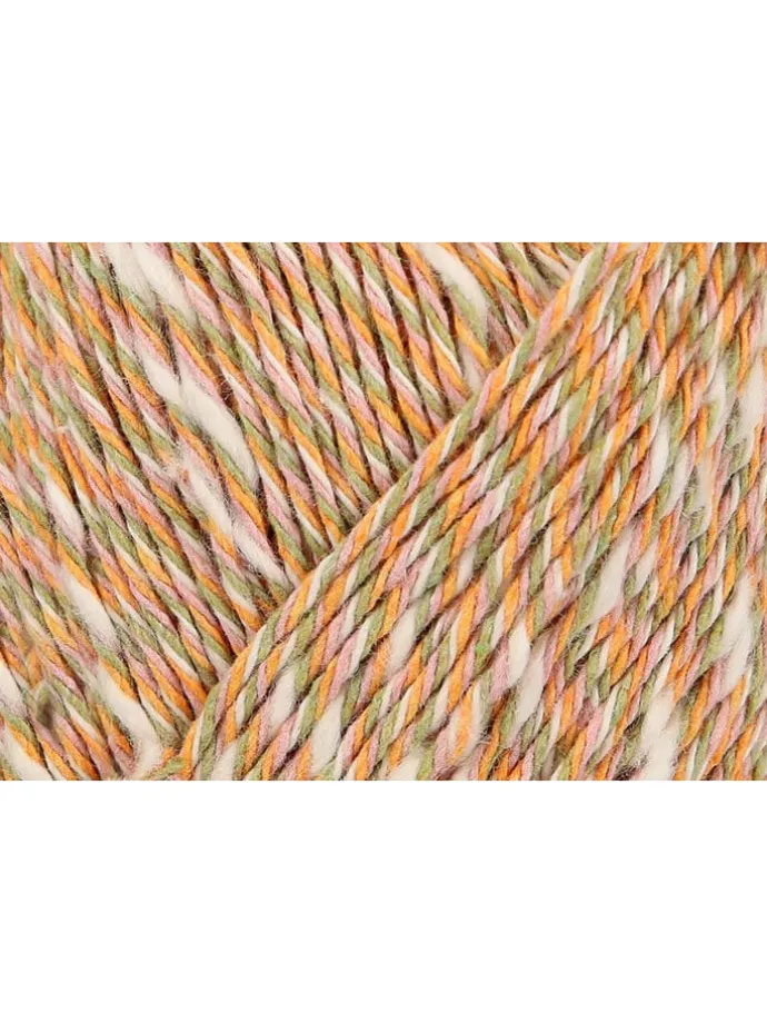 10er-Set: Baumwollgarne ''Color Breeze'' in Orange/ Beige/ Grün - 10x 50 g