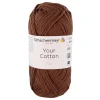 10er-Set: Baumwollgarne ''Your Cotton'' in Braun - 10x 50 g