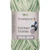 5er-Set: Baumwoll-Mixgarne ''Kitchen Stories'' in Grün/ Creme - 5 x 100 g