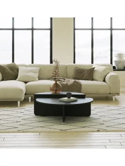 2er-Set: Beistelltisch "Podium" in Schwarz