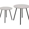 2er-Set: Beistelltische in Grau/ Schwarz