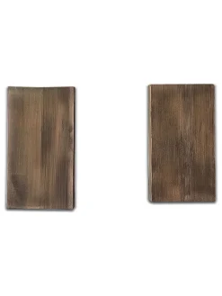 2er-Set: Blumentöpfe in Braun - (B)16 x (H)8 x (T)6 cm