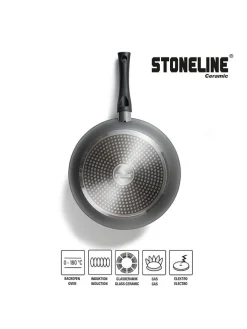 3er-Set: Bratpfannen ''Ceramic'' in Schwarz