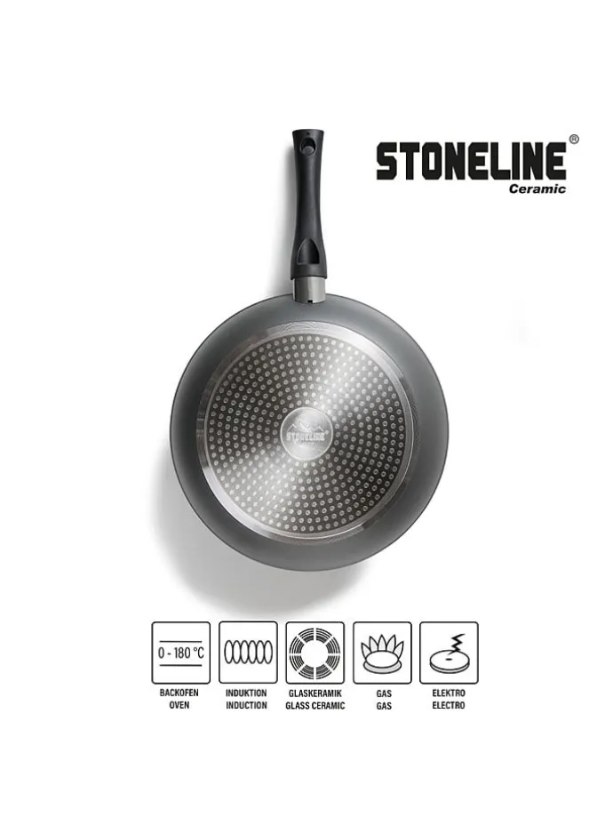 3er-Set: Bratpfannen ''Ceramic'' in Schwarz